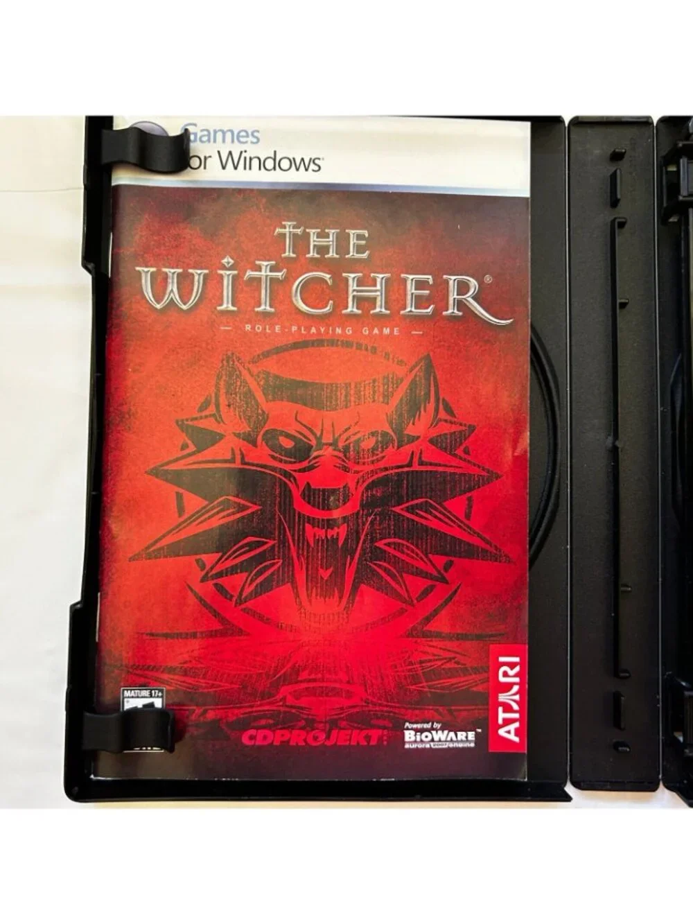 The Witcher Role Playing Game For Windows PC DVD 2007 Red Box Cover